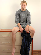 young sport guy showing his naked body and wanking after school