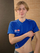 straight 20yo kermit playing naked with his huge erect dick and cumming on his body