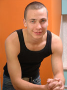young sport guy showing his naked body and wanking after school